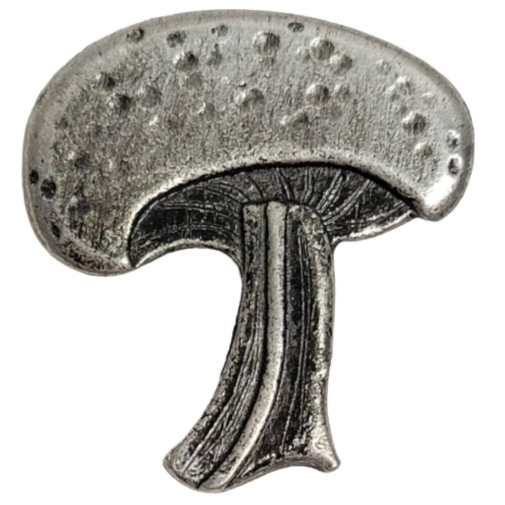 Metzke Pewter Toadstool/Mushroom Pin Brooch, Signed